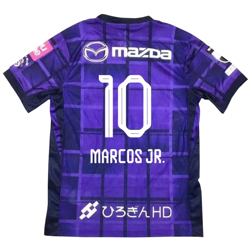 Danxenキッズマルコス・ジュニオール#10パープル オレンジホームシャツ2025/26ジャージーユニフォーム