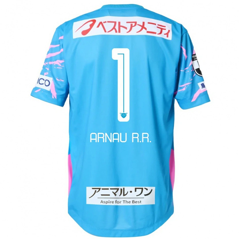 Danxenキッズアルナウ・リエラ#1ブルー ピンクホームシャツ2025/26ジャージーユニフォーム