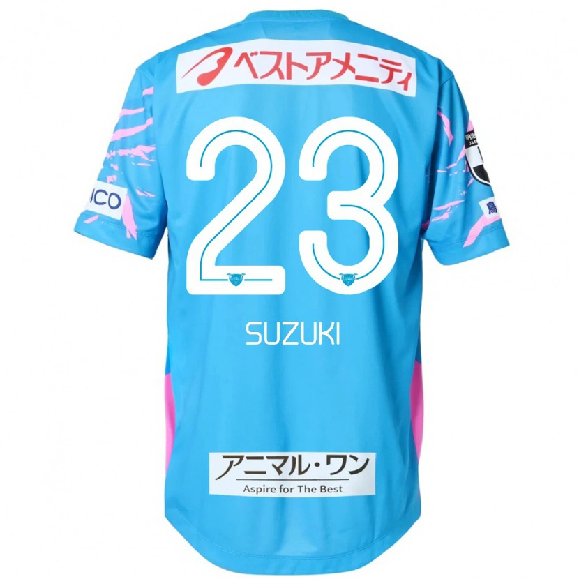 DanxenキッズYuki Suzuki#23ブルー ピンクホームシャツ2025/26ジャージーユニフォーム