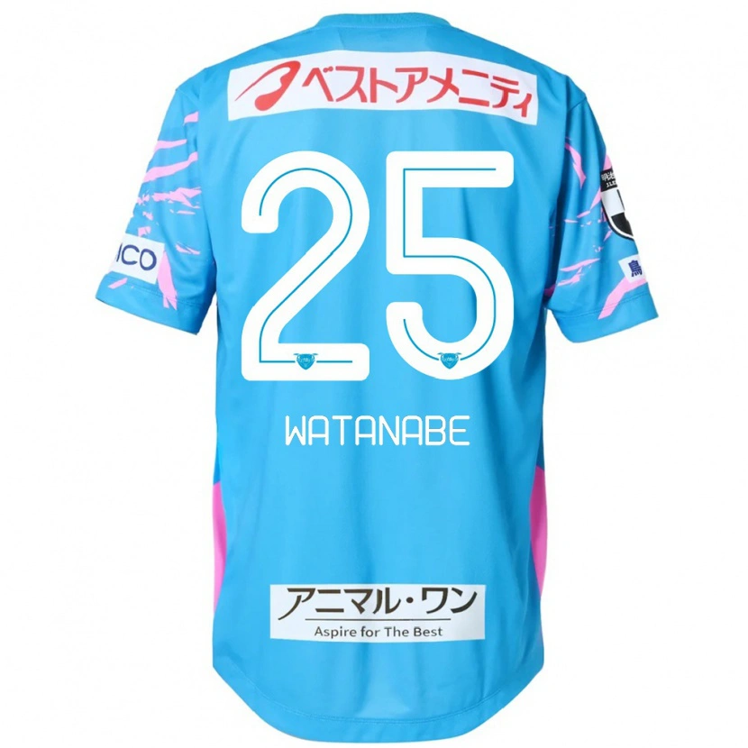 DanxenキッズRyohei Watanabe#25ブルー ピンクホームシャツ2025/26ジャージーユニフォーム