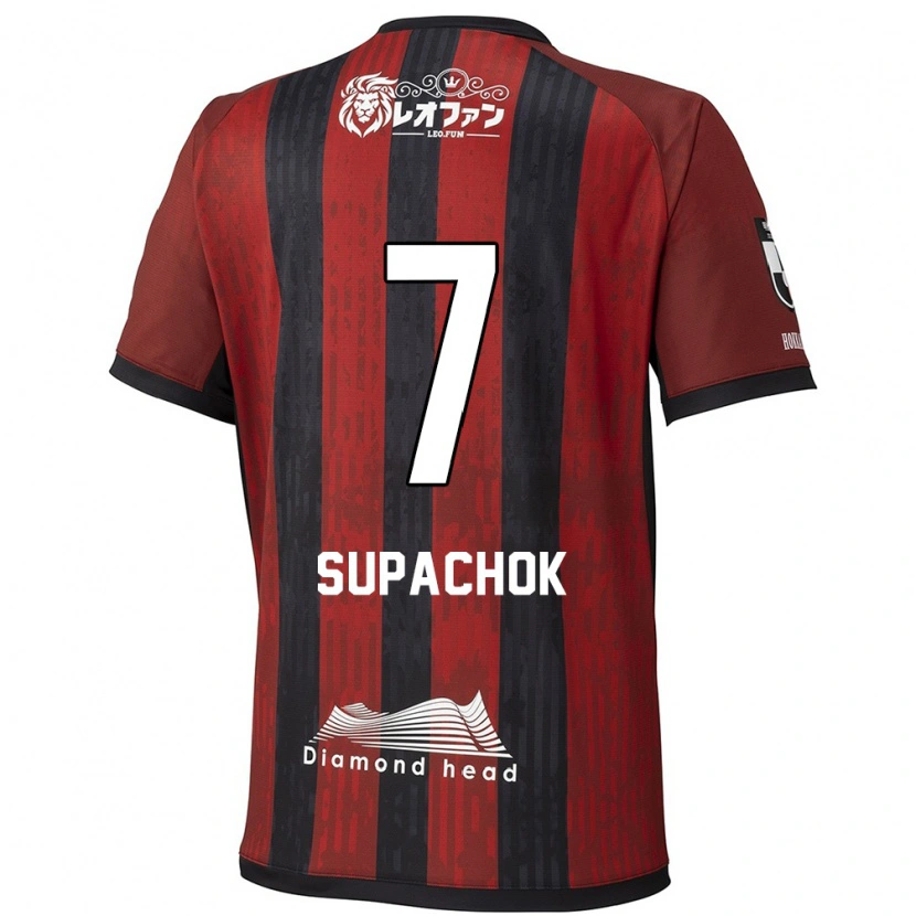Danxenキッズスパチョク・サラチャット#7レッド ブラックホームシャツ2025/26ジャージーユニフォーム