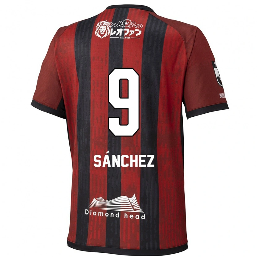 DanxenキッズJordi Sánchez#9レッド ブラックホームシャツ2025/26ジャージーユニフォーム