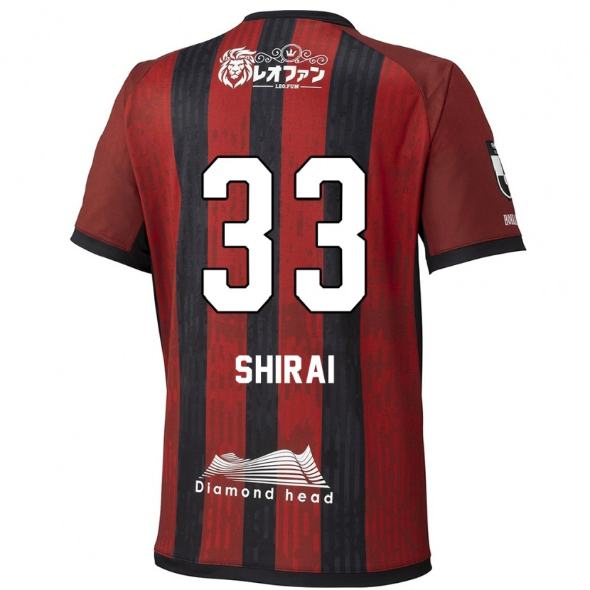 DanxenキッズTakuto Shirai#33レッド ブラックホームシャツ2025/26ジャージーユニフォーム