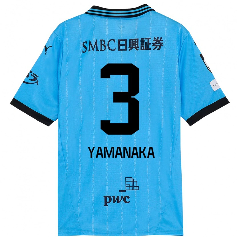 DanxenキッズDaiki Yamanaka#3スカイブルー ブラックホームシャツ2025/26ジャージーユニフォーム