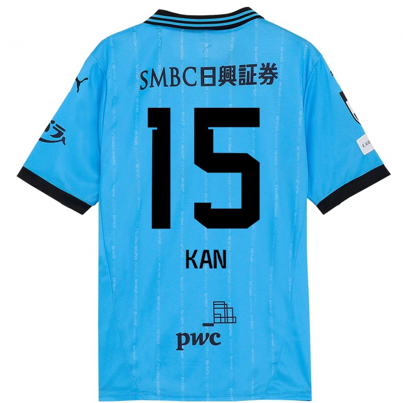 DanxenキッズNoriharu Kan#15スカイブルー ブラックホームシャツ2025/26ジャージーユニフォーム