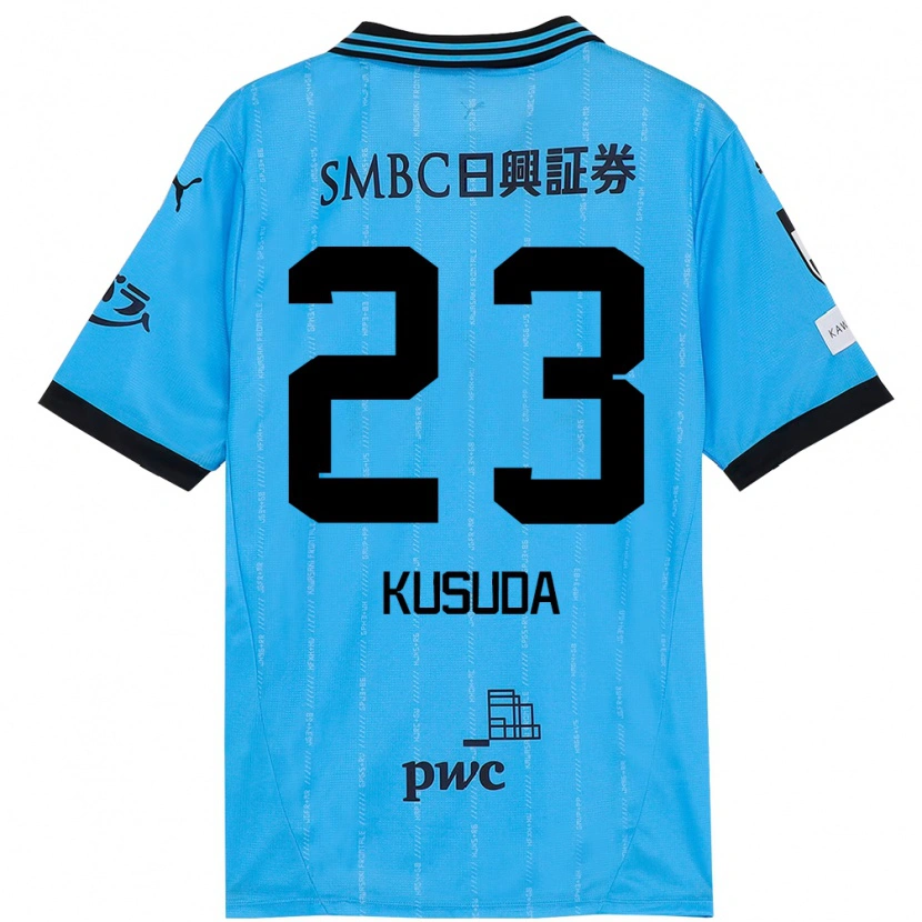 DanxenキッズHaruki Kusuda#23スカイブルー ブラックホームシャツ2025/26ジャージーユニフォーム