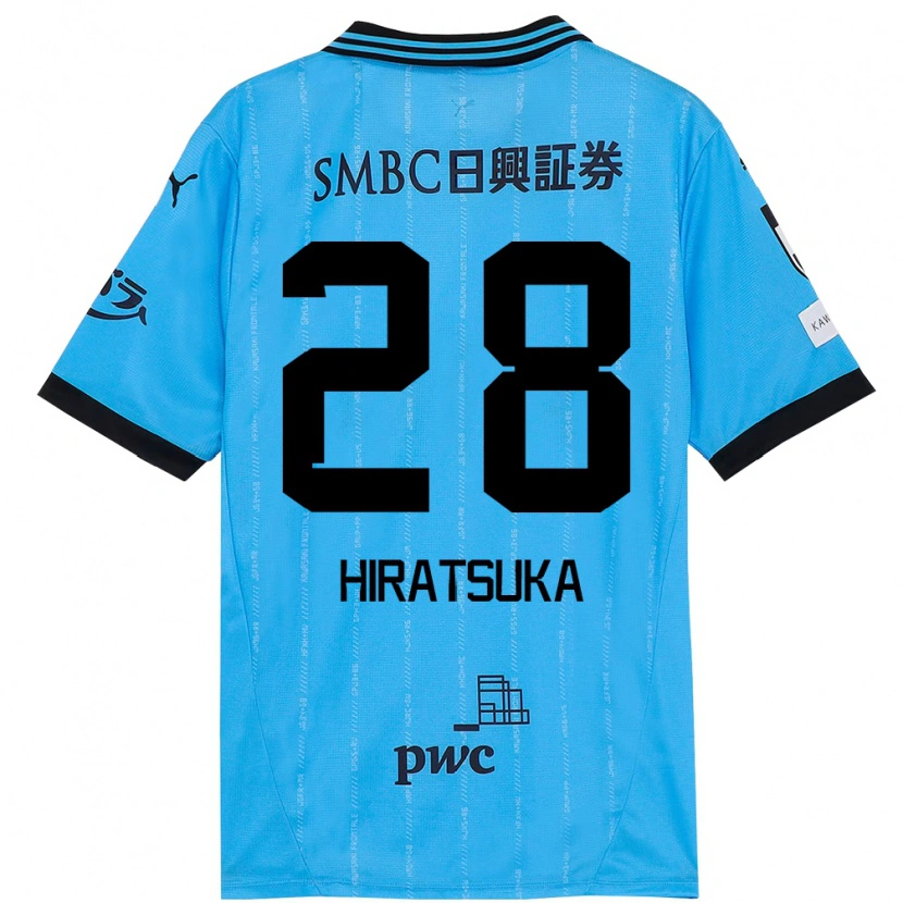 DanxenキッズHayato Hiratsuka#28スカイブルー ブラックホームシャツ2025/26ジャージーユニフォーム
