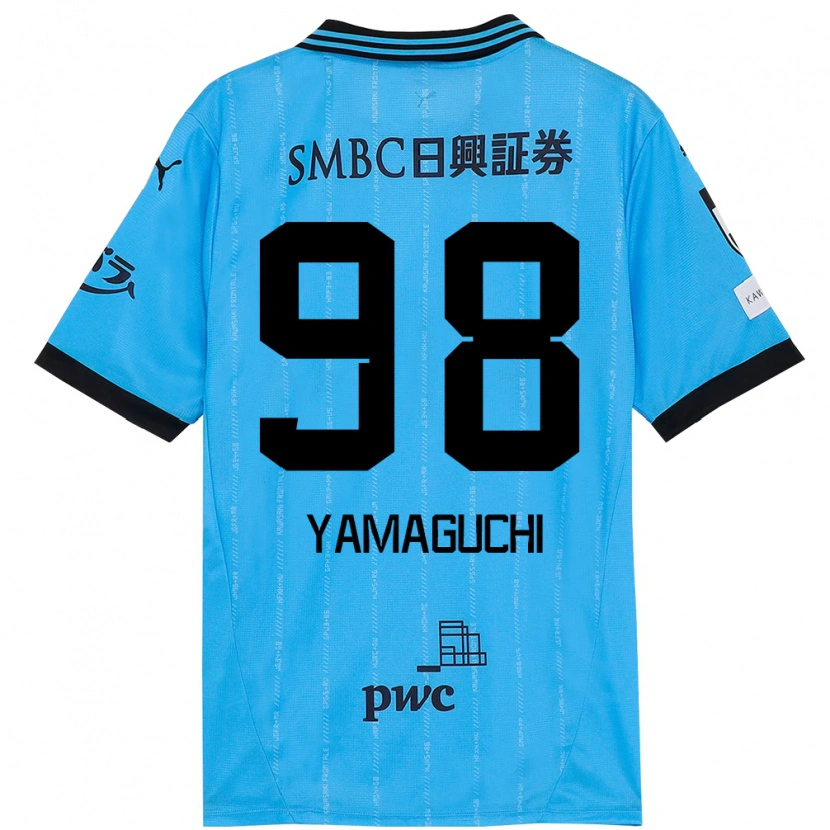 Danxenキッズ山口瑠伊#98スカイブルー ブラックホームシャツ2025/26ジャージーユニフォーム