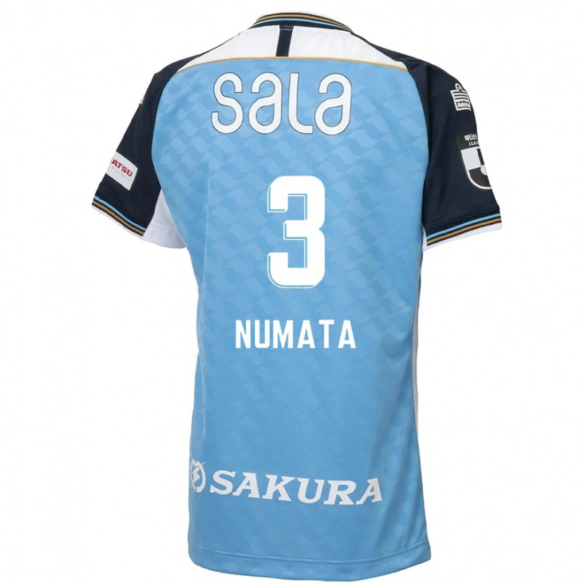 DanxenキッズTaiki Numata#3スカイブルー ブラックホームシャツ2025/26ジャージーユニフォーム