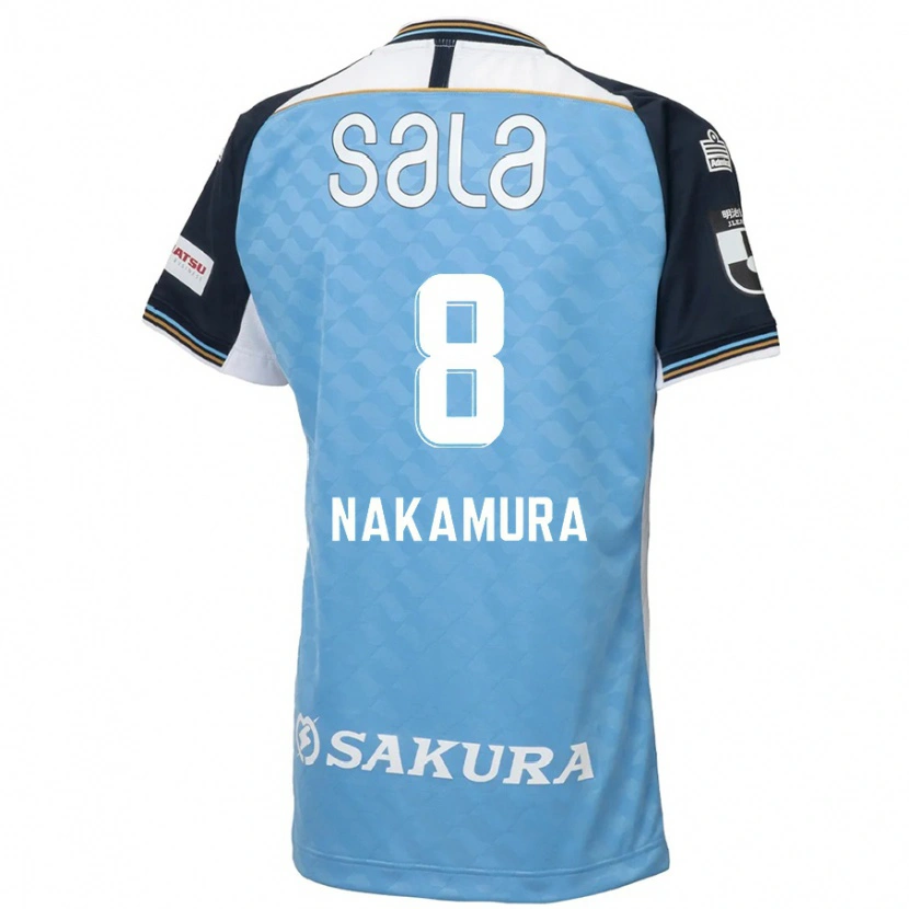 Danxenキッズ中村駿太#8スカイブルー ブラックホームシャツ2025/26ジャージーユニフォーム