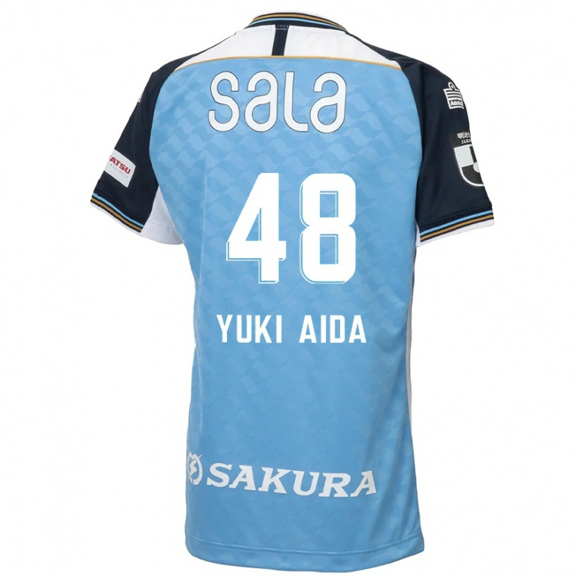 DanxenキッズYuki Aida#48スカイブルー ブラックホームシャツ2025/26ジャージーユニフォーム
