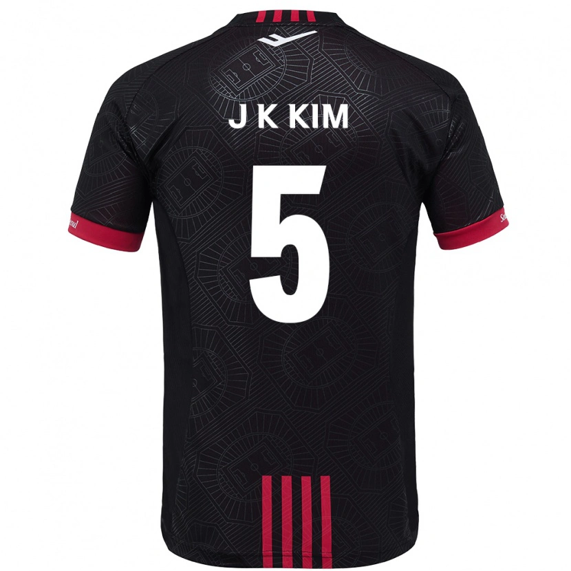 DanxenキッズJae-Kang Kim#5ブラック レッドホームシャツ2025/26ジャージーユニフォーム
