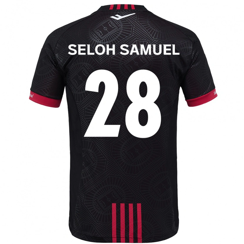 DanxenキッズGbato Seloh Samuel#28ブラック レッドホームシャツ2025/26ジャージーユニフォーム