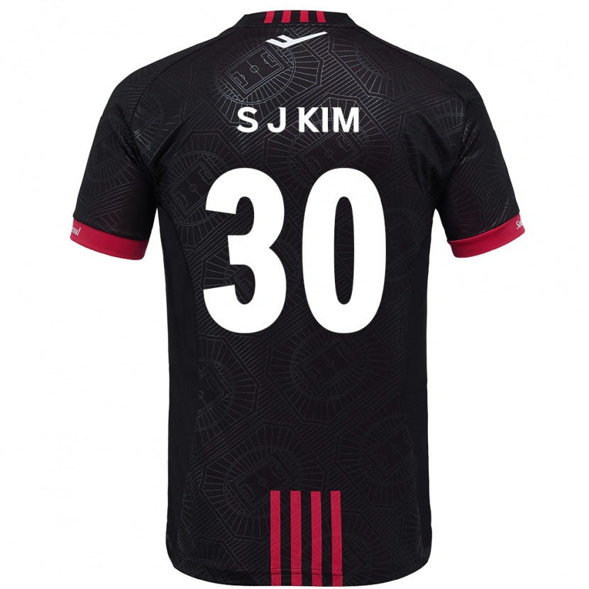 Danxenキッズキム・ジュソン#30ブラック レッドホームシャツ2025/26ジャージーユニフォーム