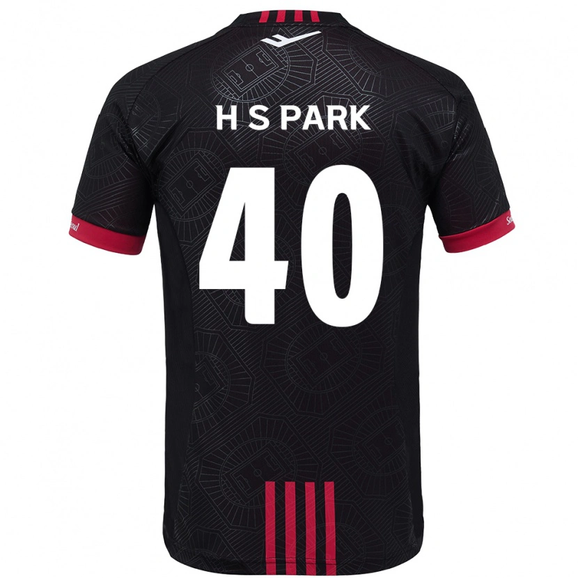 DanxenキッズSeong-Hun Park#40ブラック レッドホームシャツ2025/26ジャージーユニフォーム