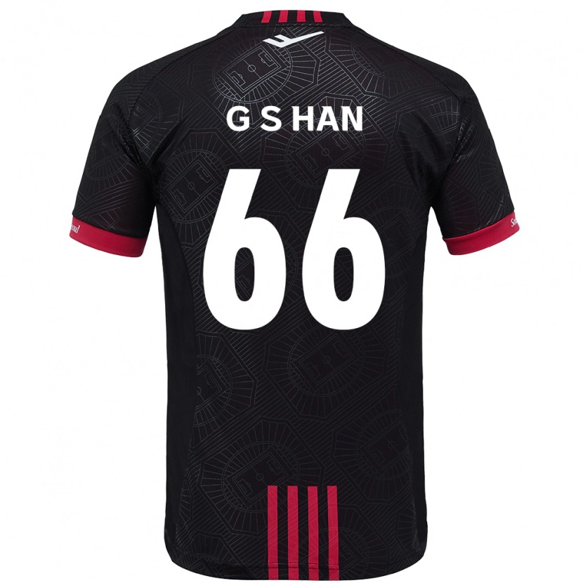 Danxenキッズハン・スンギュ#66ブラック レッドホームシャツ2025/26ジャージーユニフォーム
