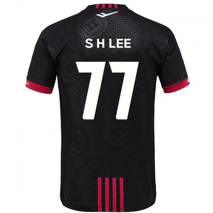 DanxenキッズHyeon-Seung Lee#77ブラック レッドホームシャツ2025/26ジャージーユニフォーム