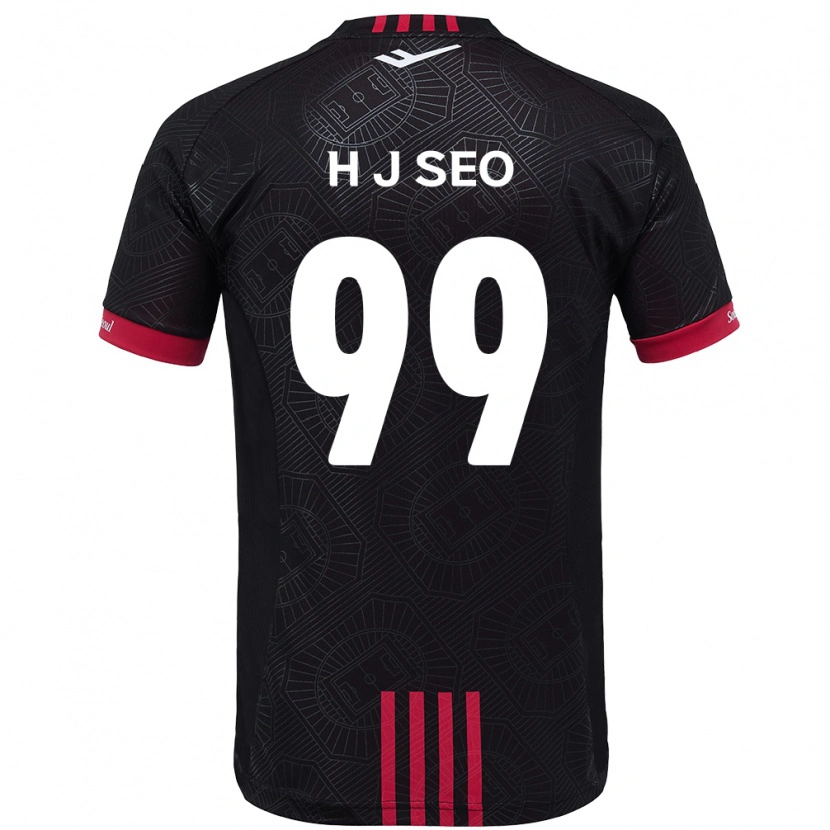 Danxenキッズソ・ジュファン#99ブラック レッドホームシャツ2025/26ジャージーユニフォーム
