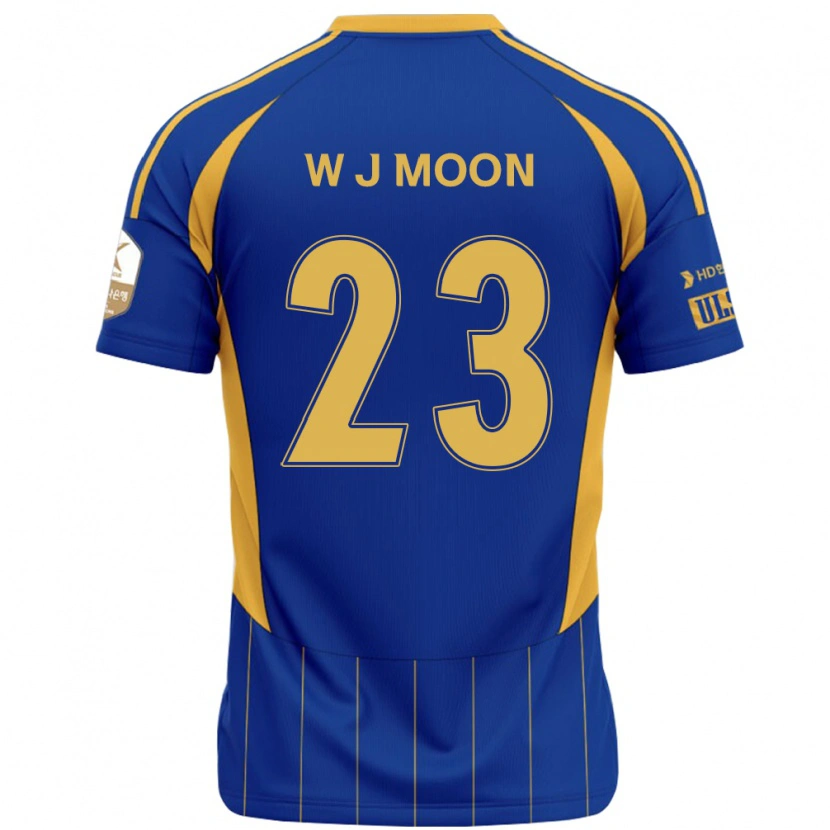 DanxenキッズJi-Won Moon#23ロイヤルブルー イエローホームシャツ2025/26ジャージーユニフォーム