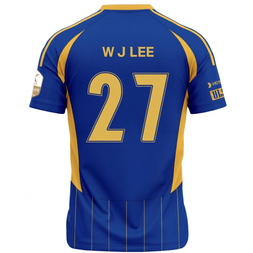 DanxenキッズJi-Woo Lee#27ロイヤルブルー イエローホームシャツ2025/26ジャージーユニフォーム