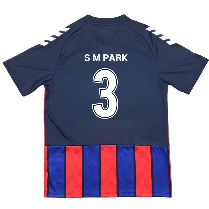 DanxenキッズMin-Seo Park#3ロイヤルブルー レッドホームシャツ2025/26ジャージーユニフォーム