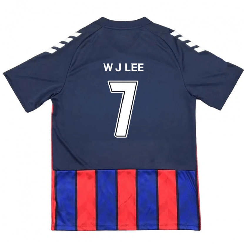 DanxenキッズJae-Won Lee#7ロイヤルブルー レッドホームシャツ2025/26ジャージーユニフォーム