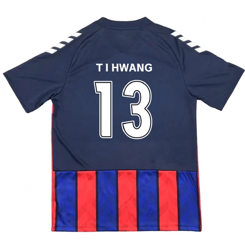 DanxenキッズIn-Taek Hwang#13ロイヤルブルー レッドホームシャツ2025/26ジャージーユニフォーム