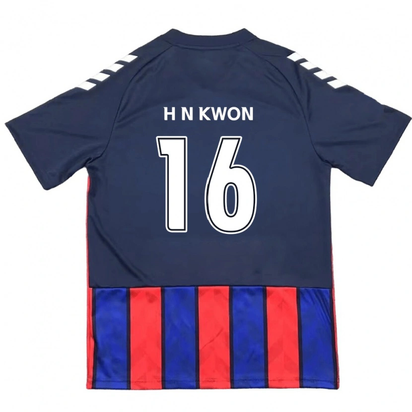 DanxenキッズNam-Hoon Kwon#16ロイヤルブルー レッドホームシャツ2025/26ジャージーユニフォーム