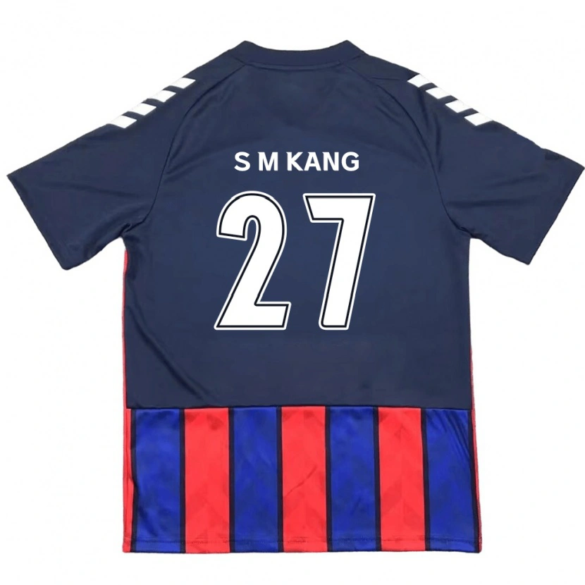 Danxenキッズミン・サング・カン#27ロイヤルブルー レッドホームシャツ2025/26ジャージーユニフォーム