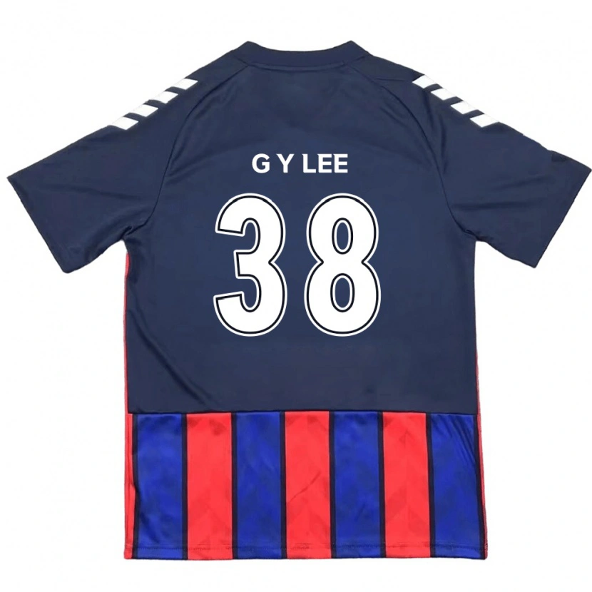 DanxenキッズYun-Gun Lee#38ロイヤルブルー レッドホームシャツ2025/26ジャージーユニフォーム
