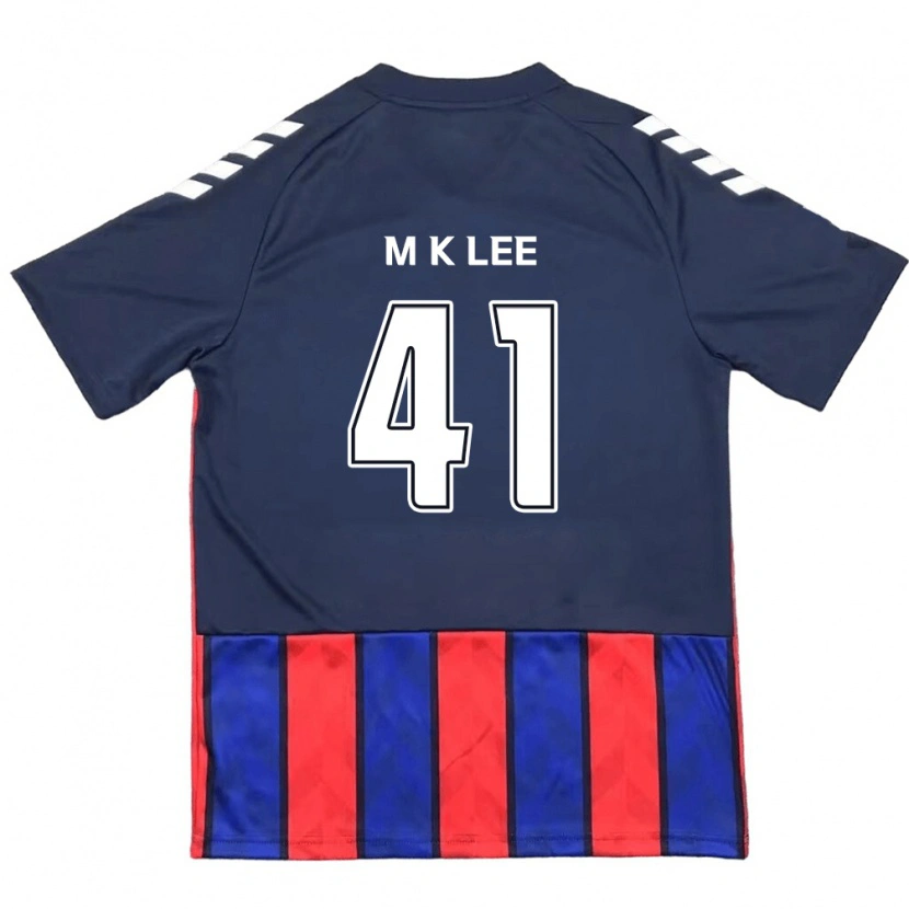 DanxenキッズKyung-Min Lee#41ロイヤルブルー レッドホームシャツ2025/26ジャージーユニフォーム