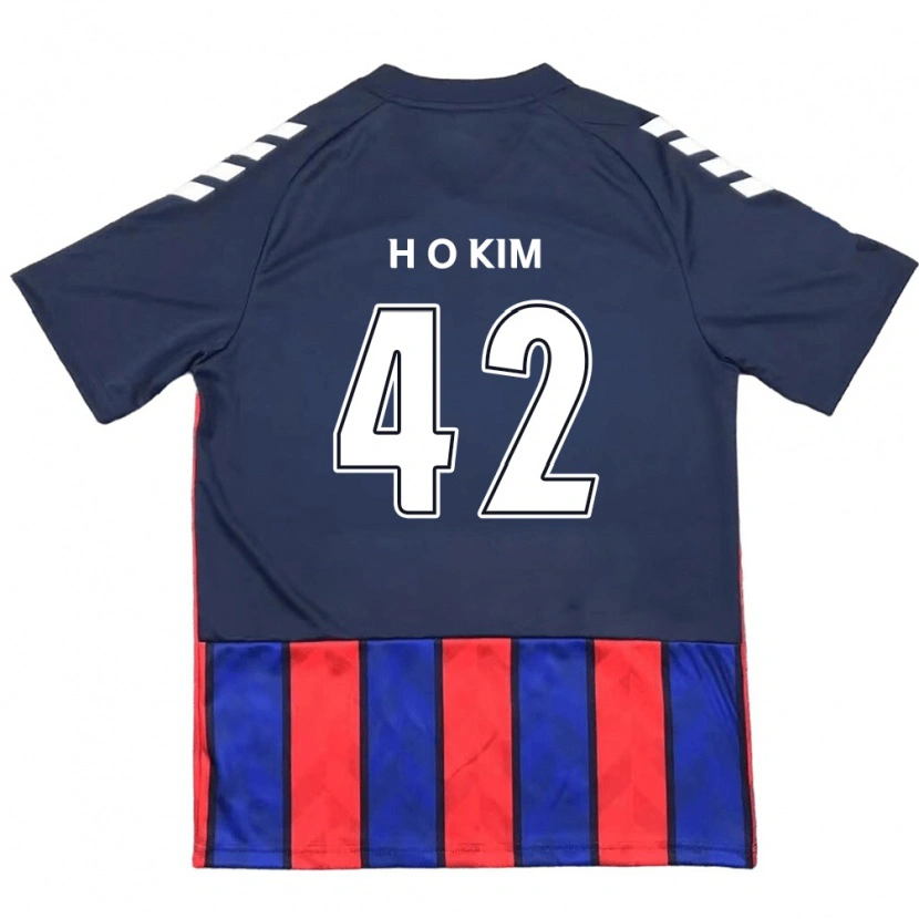 DanxenキッズOne-Hyung Kim#42ロイヤルブルー レッドホームシャツ2025/26ジャージーユニフォーム