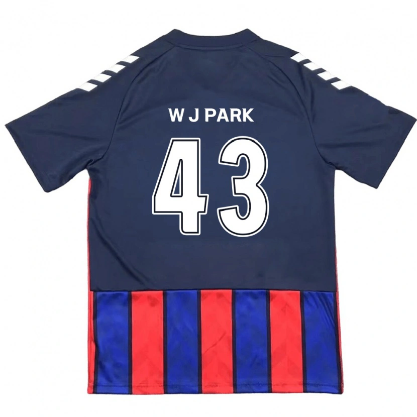 DanxenキッズJin-Woo Park#43ロイヤルブルー レッドホームシャツ2025/26ジャージーユニフォーム