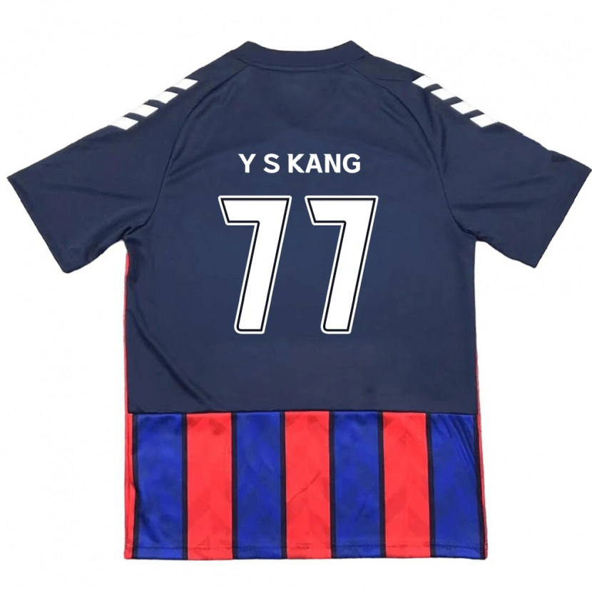 DanxenキッズSang-Yun Kang#77ロイヤルブルー レッドホームシャツ2025/26ジャージーユニフォーム