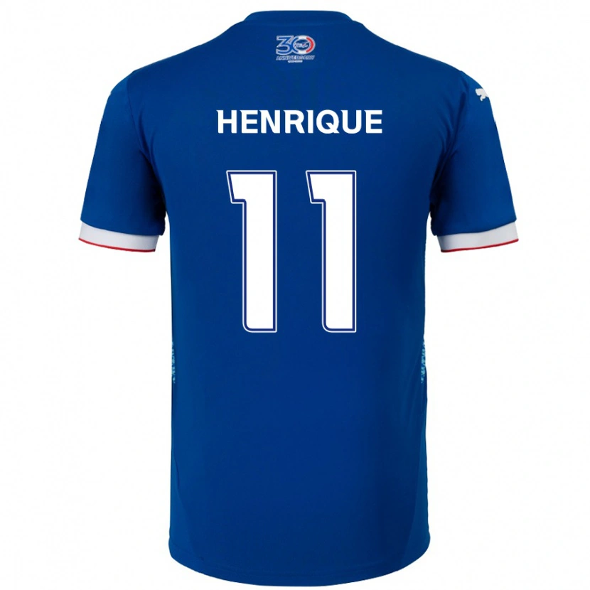 Danxenキッズパウロ・エンリケ#11ロイヤルブルー ホワイトホームシャツ2025/26ジャージーユニフォーム