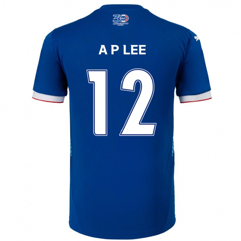 DanxenキッズPyeong-An Lee#12ロイヤルブルー ホワイトホームシャツ2025/26ジャージーユニフォーム