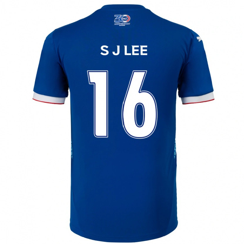 DanxenキッズJong-Sung Lee#16ロイヤルブルー ホワイトホームシャツ2025/26ジャージーユニフォーム