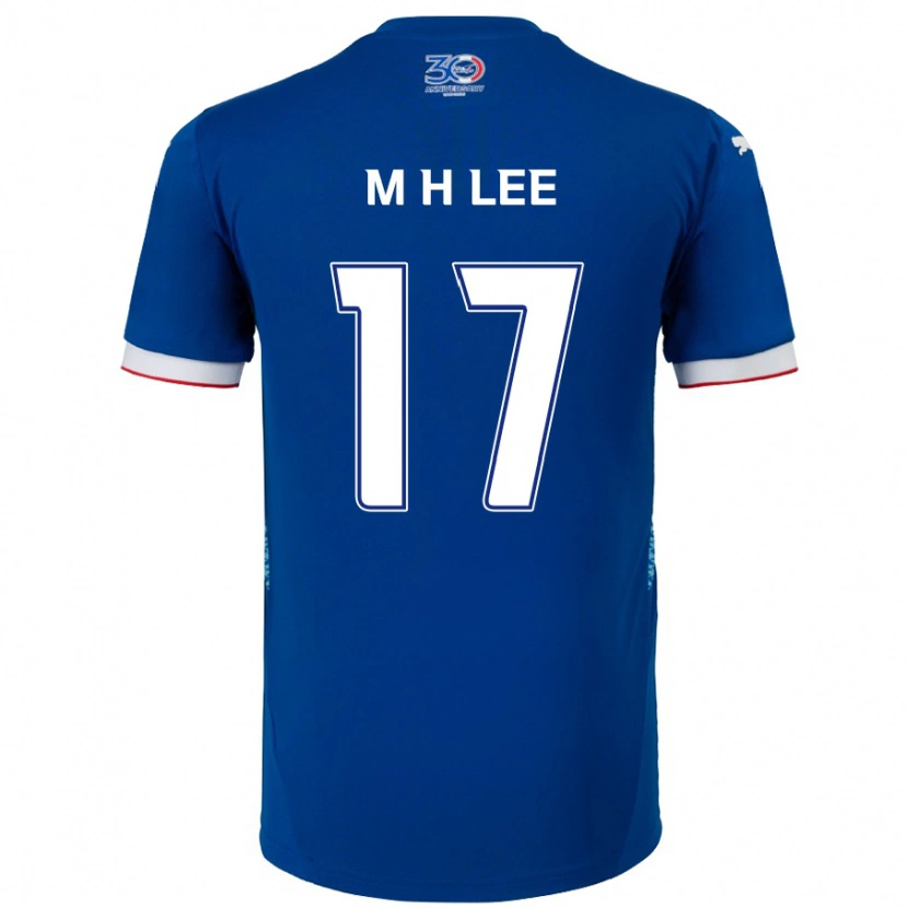 DanxenキッズMin-Hyuk Lee#17ロイヤルブルー ホワイトホームシャツ2025/26ジャージーユニフォーム