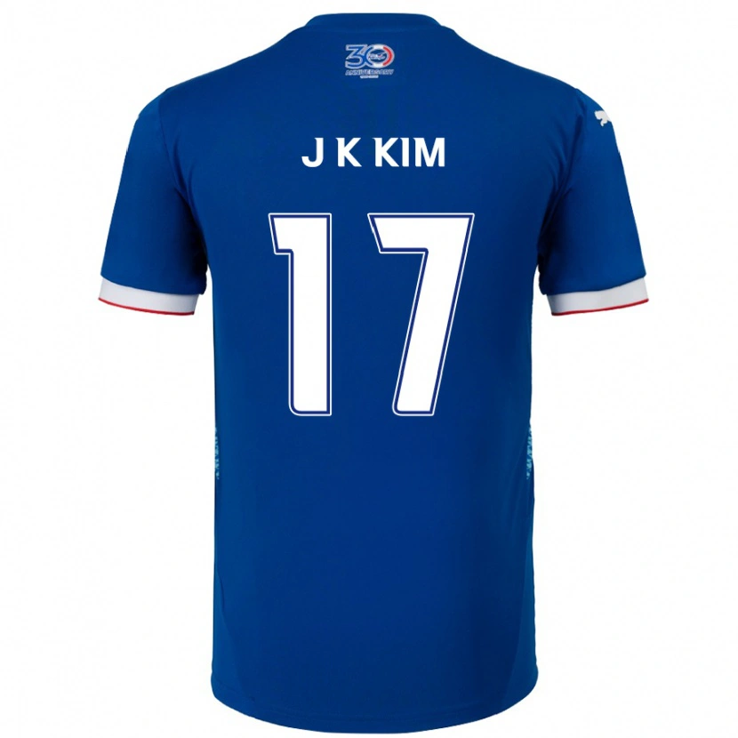 DanxenキッズKyeong-Jung Kim#17ロイヤルブルー ホワイトホームシャツ2025/26ジャージーユニフォーム