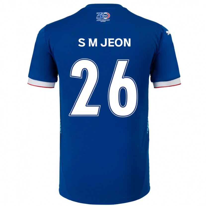 DanxenキッズMin-Seung Jeon#26ロイヤルブルー ホワイトホームシャツ2025/26ジャージーユニフォーム