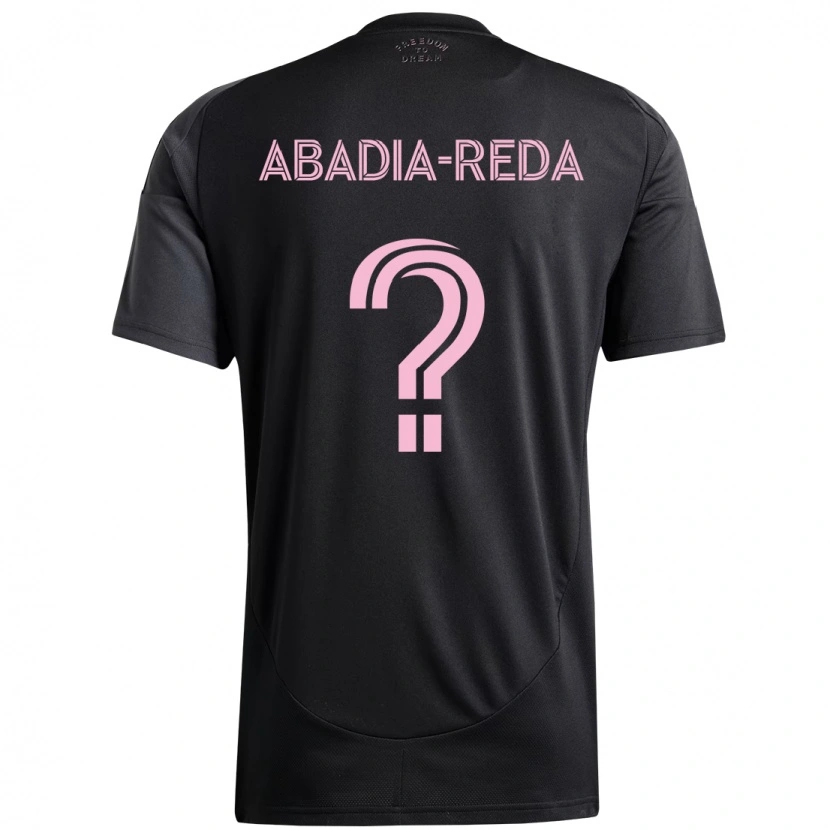 DanxenキッズEzequiel Abadia-Reda#0ブラック ピンクアウェイシャツ2025/26ジャージーユニフォーム