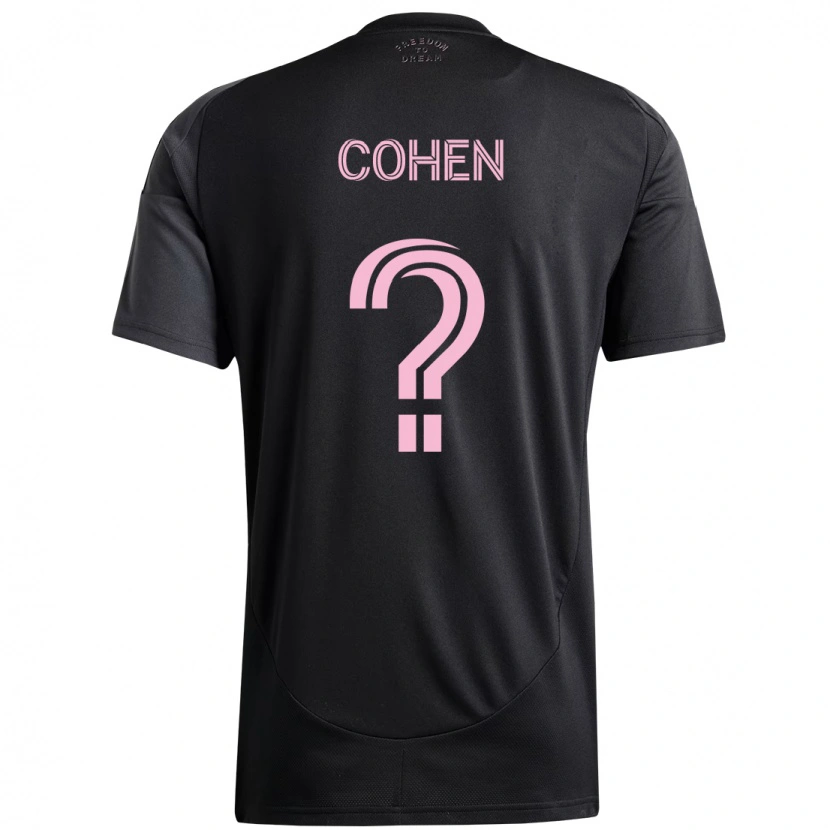 DanxenキッズYuval Cohen#0ブラック ピンクアウェイシャツ2025/26ジャージーユニフォーム