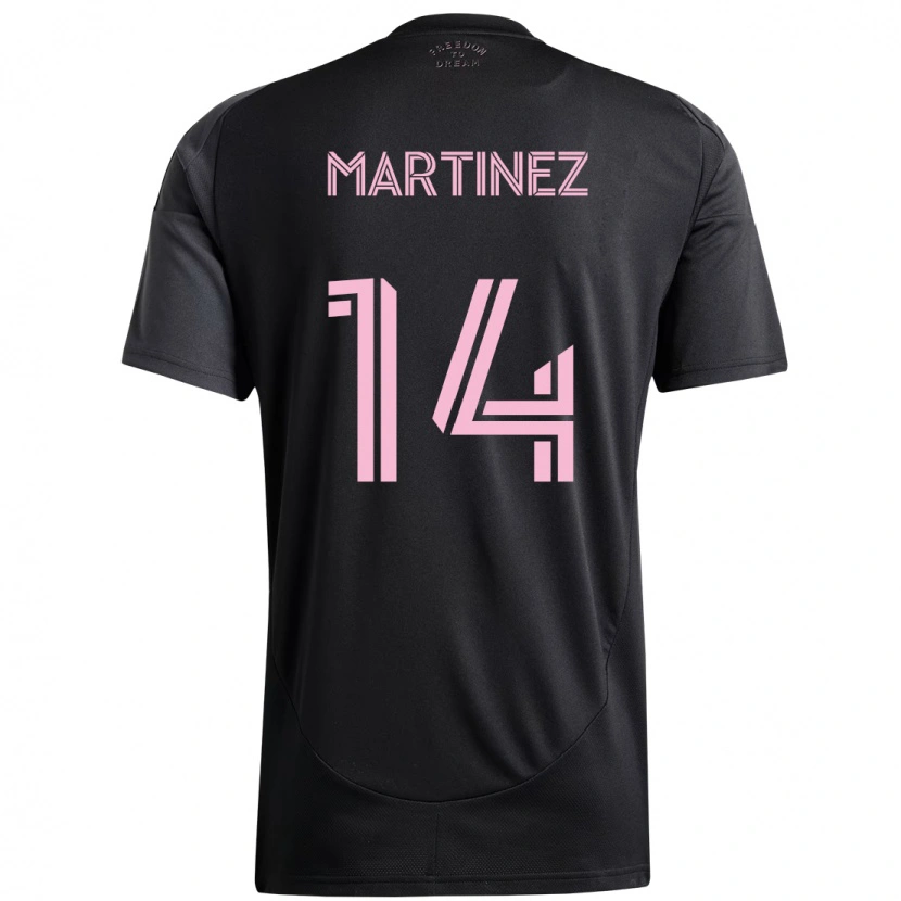 DanxenキッズDavid Martínez#14ブラック ピンクアウェイシャツ2025/26ジャージーユニフォーム