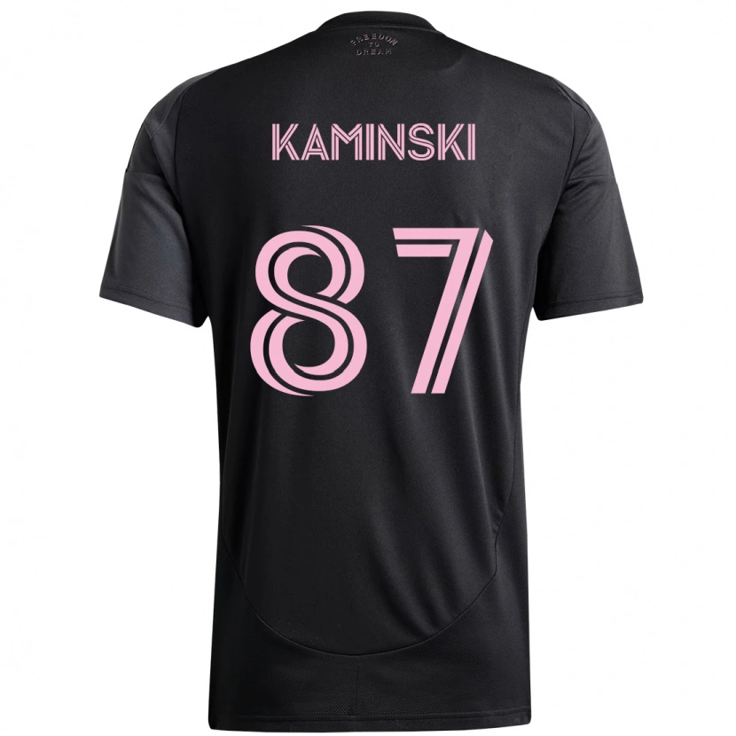 DanxenキッズBrett Kaminski#87ブラック ピンクアウェイシャツ2025/26ジャージーユニフォーム