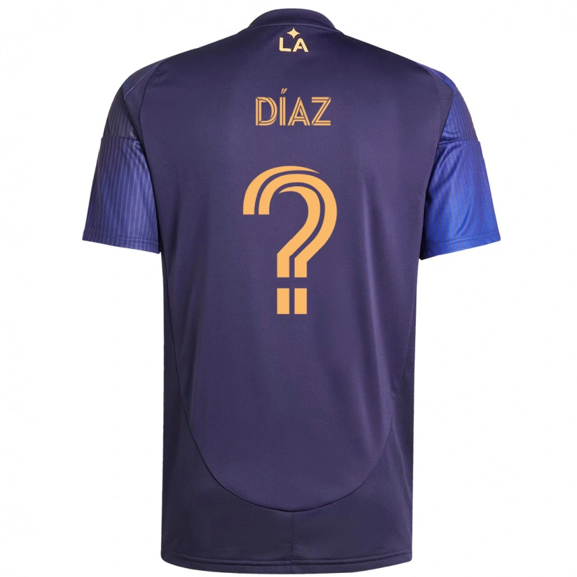 DanxenキッズCarlos Díaz#0パープル ブルーアウェイシャツ2025/26ジャージーユニフォーム