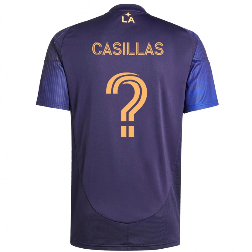 DanxenキッズVictor Casillas#0パープル ブルーアウェイシャツ2025/26ジャージーユニフォーム
