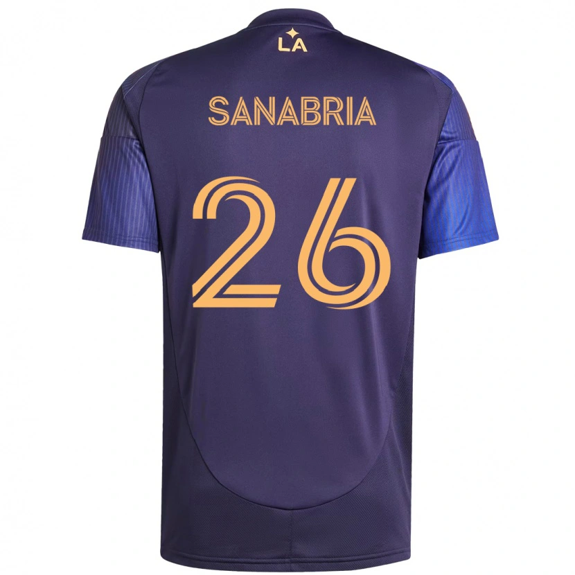 Danxenキッズルーカス・サナブリア#26パープル ブルーアウェイシャツ2025/26ジャージーユニフォーム