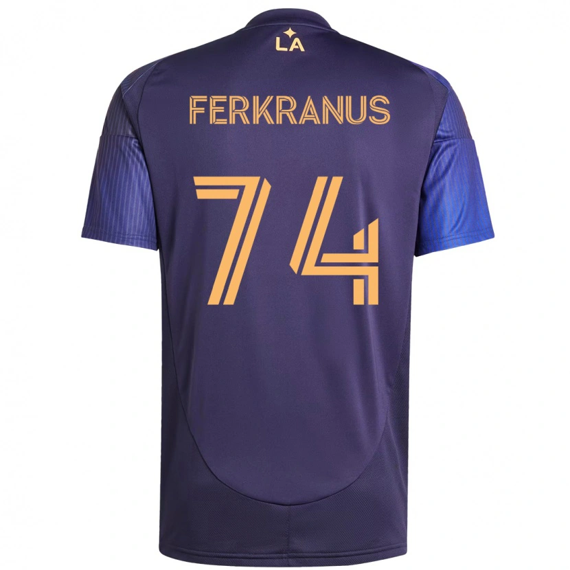 Danxenキッズマーカス・フェルクラヌス#74パープル ブルーアウェイシャツ2025/26ジャージーユニフォーム
