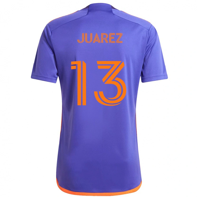 Danxenキッズジャタン・フアレス#13パープル オレンジアウェイシャツ2025/26ジャージーユニフォーム