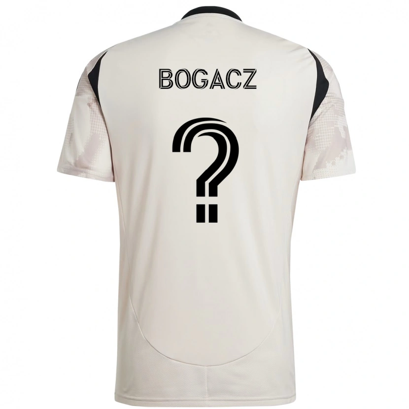 DanxenキッズWiktor Bogacz#0ベージュ ブラックアウェイシャツ2025/26ジャージーユニフォーム